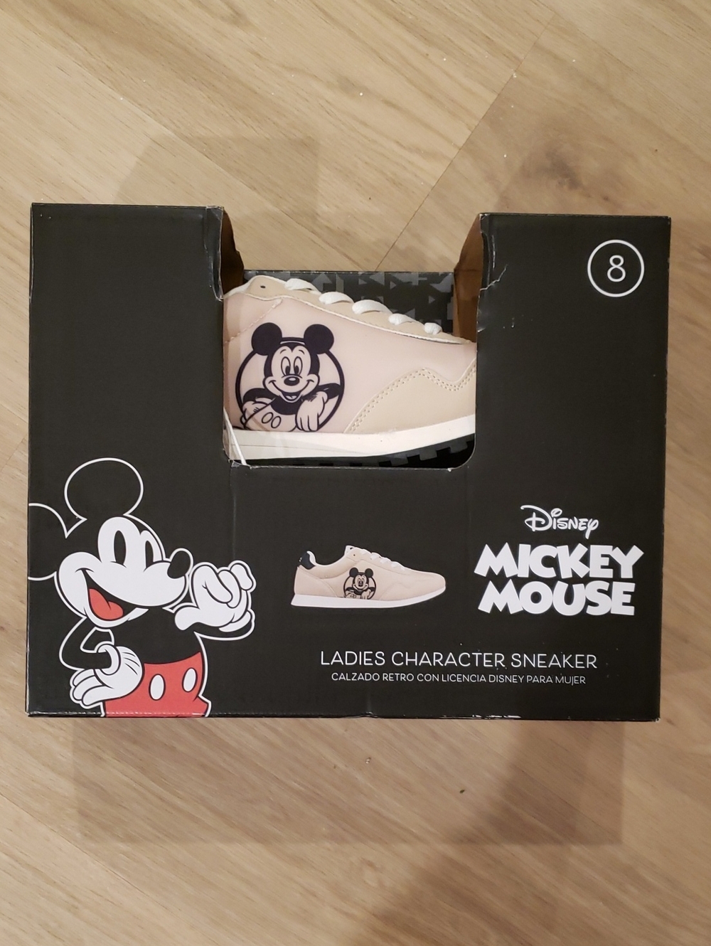 NEW Disney Mickey Mouse Ladies Beige Sneakers